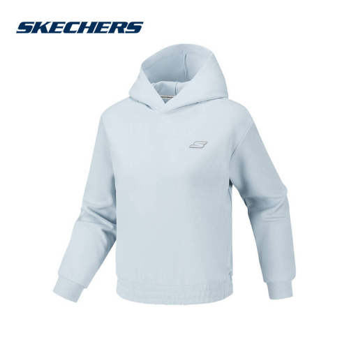Skechers斯凯奇卫衣女舒适软糯亲肤百搭连帽套头衫P126W012/01DS