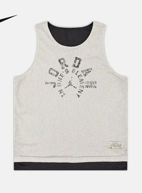 Jordan耐克短袖男童下站东单大童速干双面穿无袖上衣II3172-140