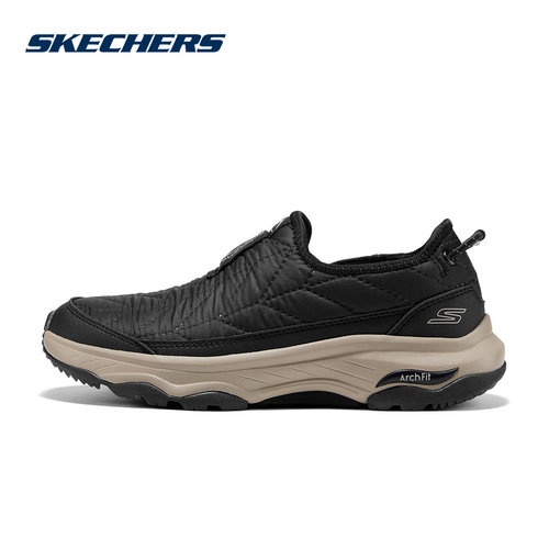Skechers斯凯奇女子舒适轻便加绒保暖一脚蹬休闲健步鞋124898/BLK