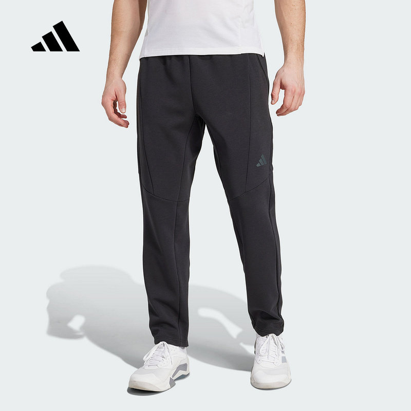 adidas阿迪达斯2025春季男款太空棉运动健身裤休闲针织长裤JY0