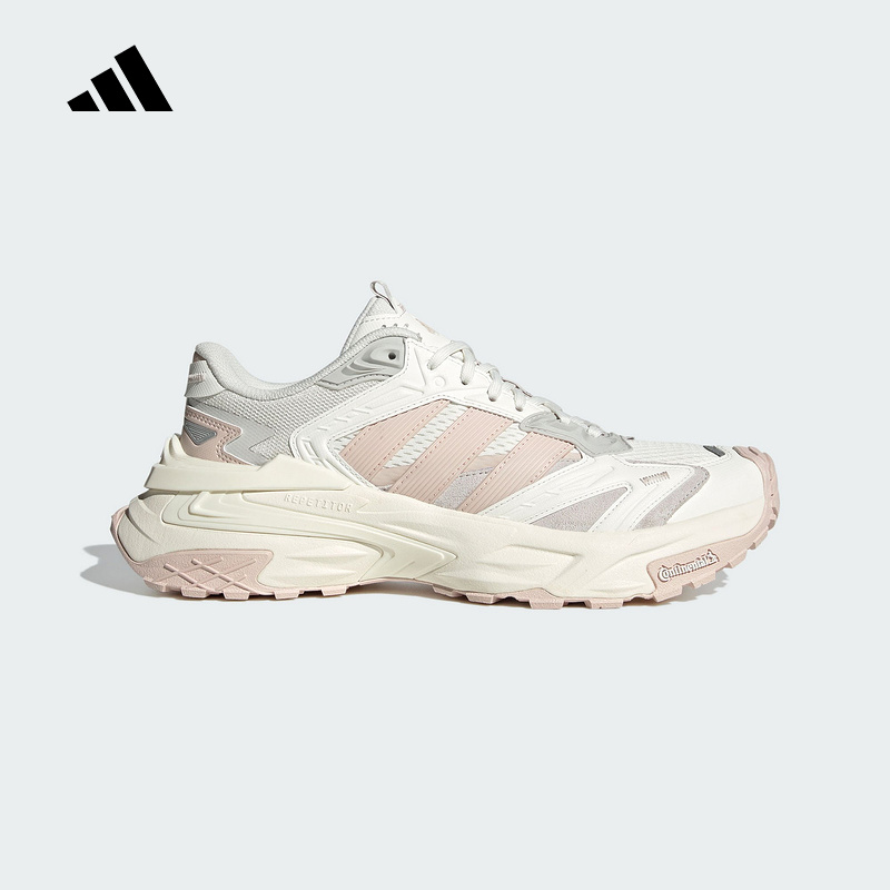 adidas阿迪达斯缓震回弹跑步运动休闲老爹鞋机甲风暴粉白色JQ4085