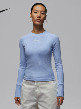 NIKE耐克女子Jordan2026春季新款运动休闲圆领长袖T恤 IO9717-422