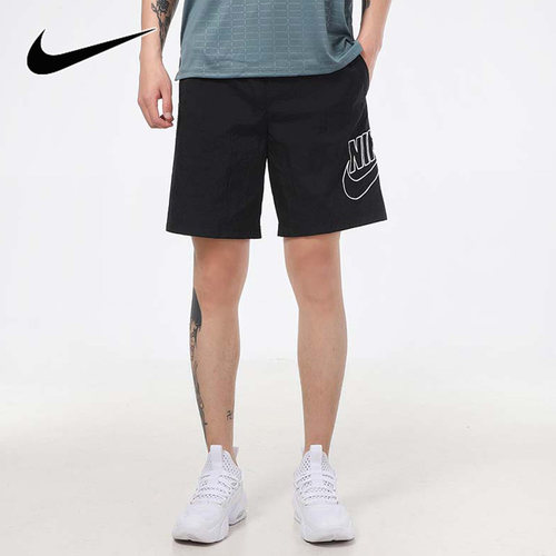 Nike耐克夏季新款梭织短裤男裤运动休闲透气五分裤刺绣DB3811