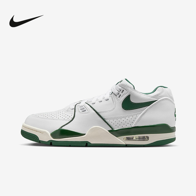 Nike耐克男鞋AIR FLIGHT '89 LOW白绿色低帮复古篮球鞋HJ4484-102