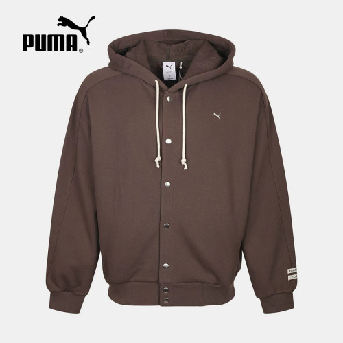 PUMA彪马新品2026冬男女同款运动休闲宽松连帽针织外套 638039-79