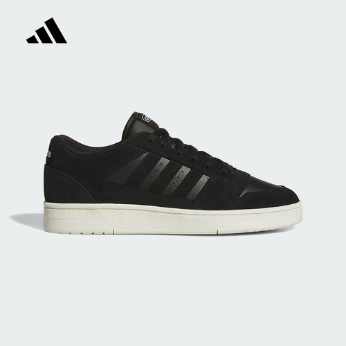 adidas阿迪达斯秋新款男女鞋经典休闲篮球风运动鞋板鞋黑色JS3