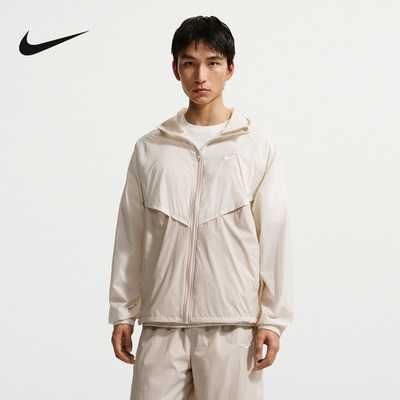 NIKE耐克男子无衬里V 字形线条开襟夹克休闲轻盈皮肤衣IO9628-104