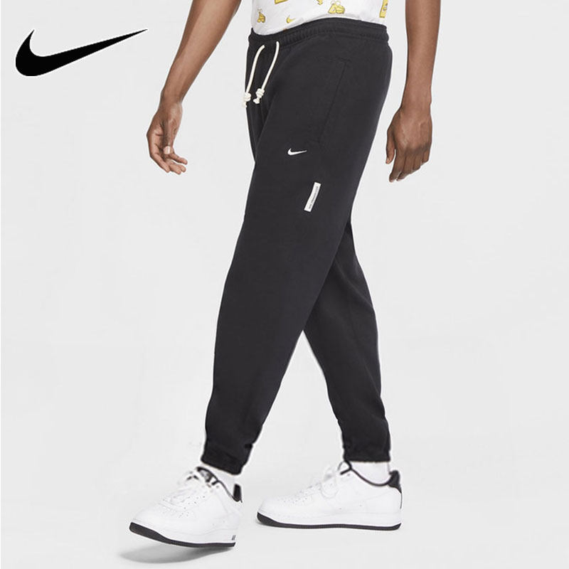 耐克黑色卫裤男裤子2024夏季新款宽松运动裤束脚裤速干长裤CK6366