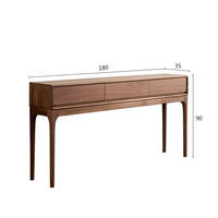 North American black walnut entrance cabinet, solid wood entrance table, countertop, foyer side cabinet, long strip table, Nordic high-legged offering table thumbnail 4