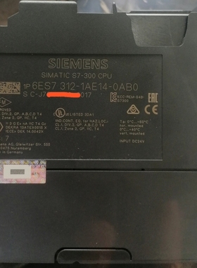 议价西门子S7-300 CPU模块 6ES7 312-1AE14