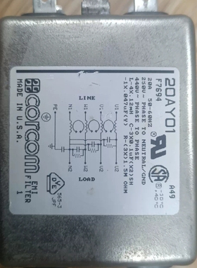 议价TE泰科corcom三相四线滤波器20AYO1 F7694抗