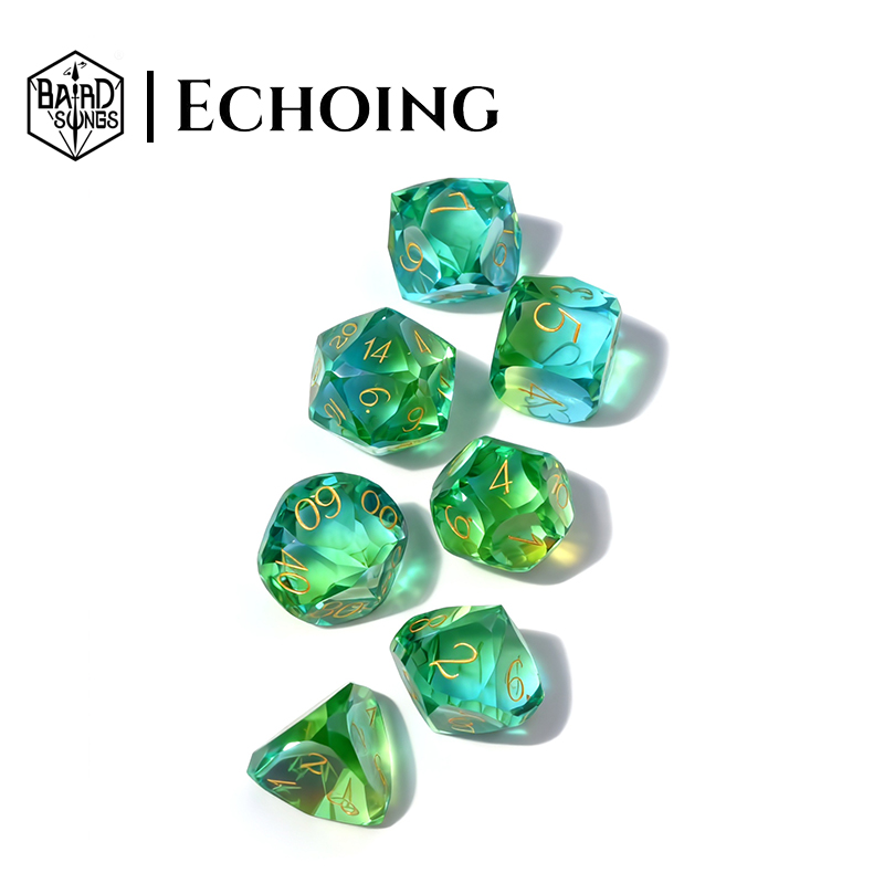 吟游之歌跑团鸣响系列玻璃妖精的祝福骰子套装coc龙与地下城dnd