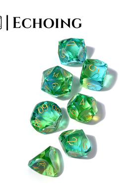 吟游之歌跑团鸣响系列玻璃妖精的祝福骰子套装coc龙与地下城dnd