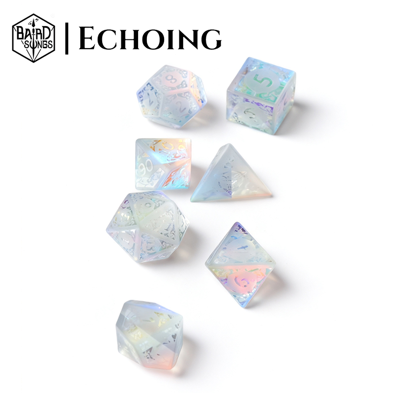 吟游之歌跑团鸣响系列雾面水晶人造水晶骰子套装coc龙与地下城dnd