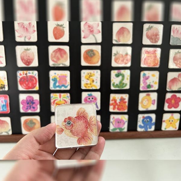 涂鸦美术手绘结课暑假卡通画亚克力冰箱贴材料班diy创意礼物奖品