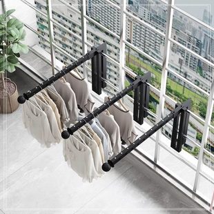 小型晾衣架收纳框免打孔防神器窗户窗凉挂钩阳台护栏防盗网晒家用