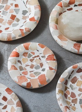 PRANSITO元渡厚饼托s盘北欧矿石托盘置物香薰摆件收纳盘烛台盘展