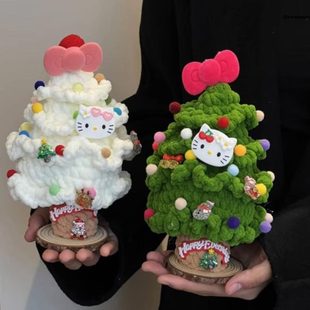 饰高级Hello感饰品玄关家毛线小众家居 圣诞Kitty圣诞树节摆件厂装