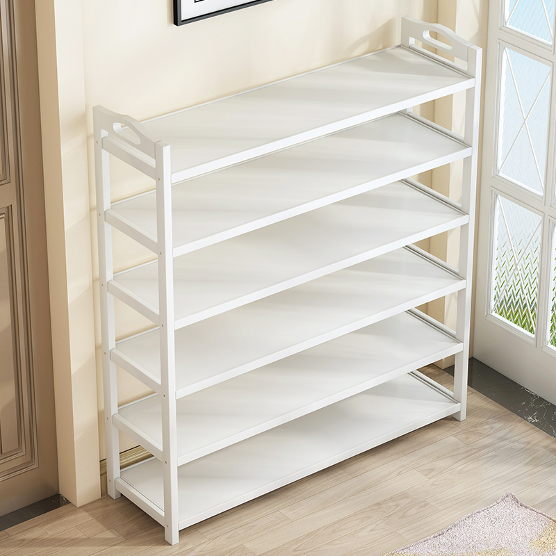 白色简易鞋架实木家用好看北欧风格多层防尘进门简U易鞋柜简约现