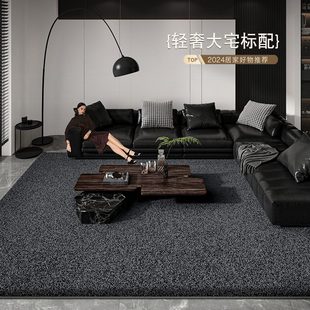 毛绒地毯客厅酒红色高级感家用加厚沙发茶几毯房间满铺地垫子 冬季