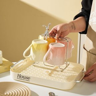 陶瓷杯子喝水杯客厅高颜值马克杯女茶具杯具茶杯 舍里水杯家用套装