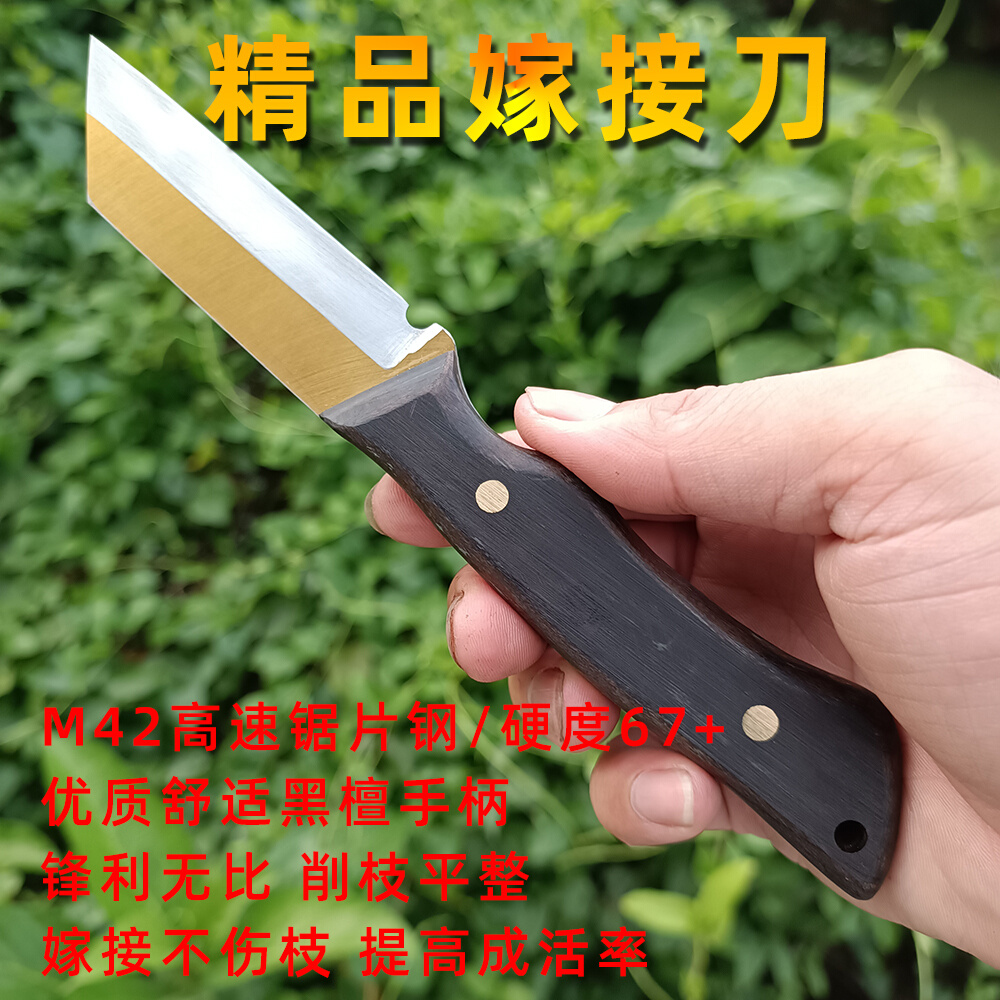 刀刀速度龙接钢嫁荔艺进眼林67园树大具硬工树枝嫁接桩果高口园
