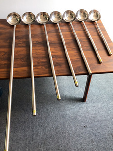 304加长不锈钢勺子长柄炒勺食堂大号打汤勺粥勺打汤厨房打菜勺壳