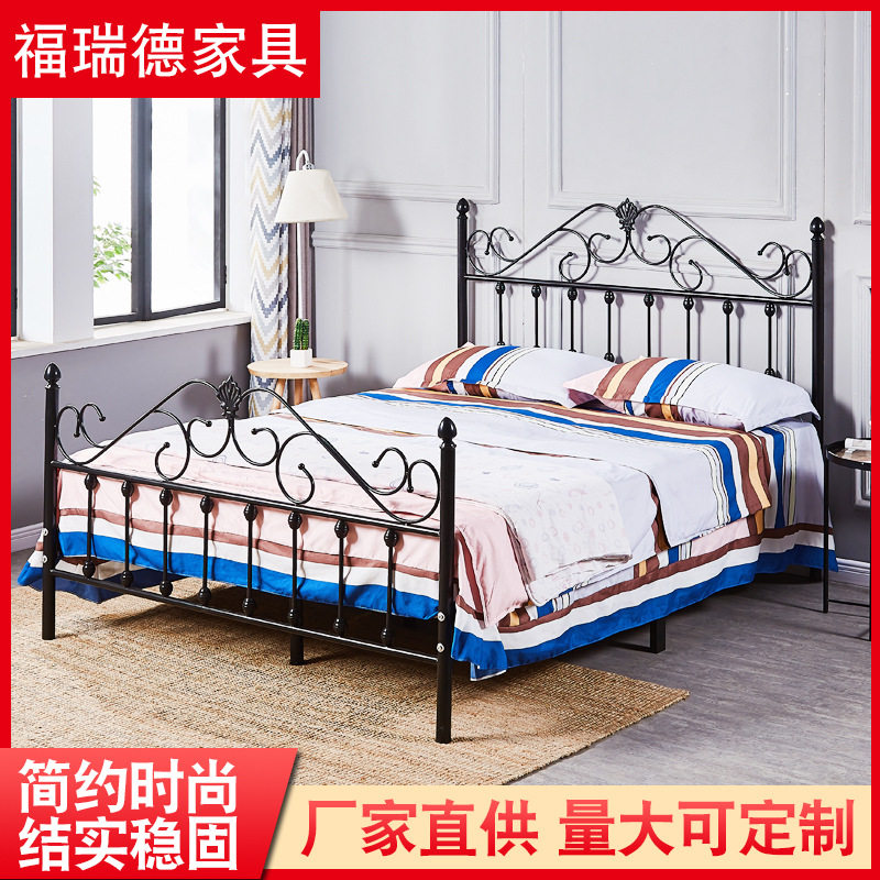 网红公主床家用民宿主题酒店公寓铁艺床1.5米1.2米单人双人铁艺床