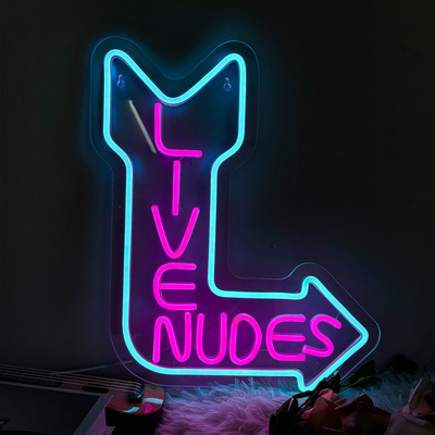 strippers俱乐部箭头霓虹灯男士洞穴酒吧led装饰灯牌字母发光字