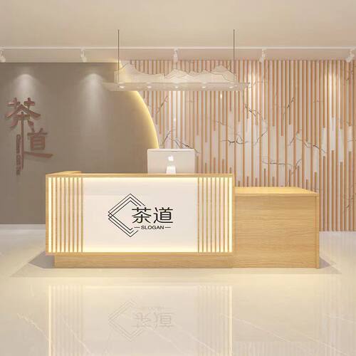 新中式复古前台收银台民宿会所