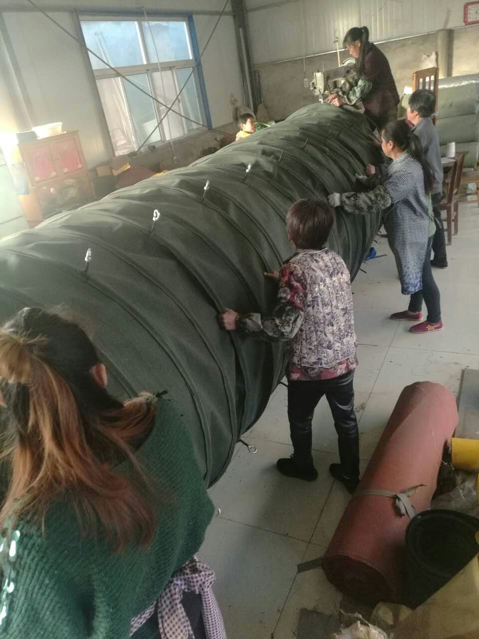 生产帆布短管，耐 高 温方形通风软连接，水泥输送白色帆布伸缩
