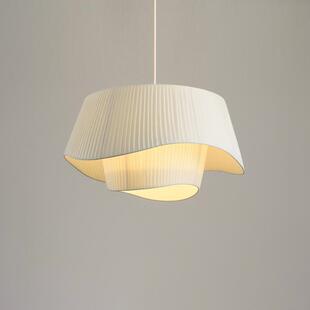 布艺客厅吊灯法式奶油风中古灯北欧现代简约餐厅灯主卧室书房灯具