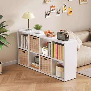 钢制格子柜自由组合日式简约八格柜床边儿童矮书柜书架落地置