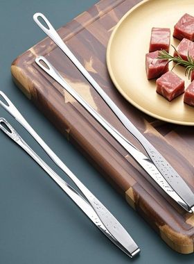 家用烤肉牛排厨房料理韩式不锈钢食品304夹子小烧烤韩国自助餐夹