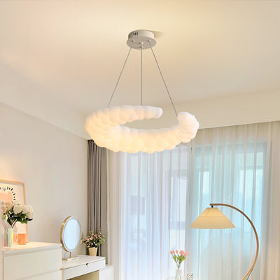 大观园卧室吊灯现代简约北欧创意法式奶油风主卧室房间灯具P132