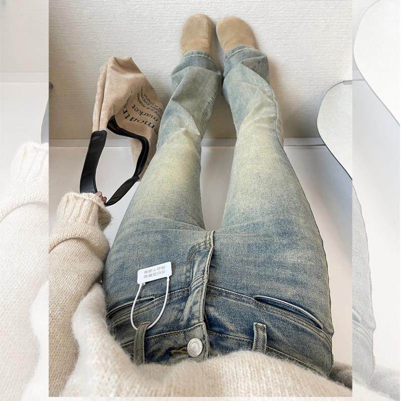 高腰美式微喇牛仔裤女春秋季2025年复古高腰显瘦拖地马蹄长裤子,女装/女士精品,牛仔裤,淘宝优惠券,粉丝福利购,淘宝优惠卷