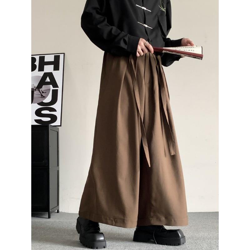 Cymbidium时尚品牌阔腿裤男士大尺寸三本Yohji裤设计超大号战士裤