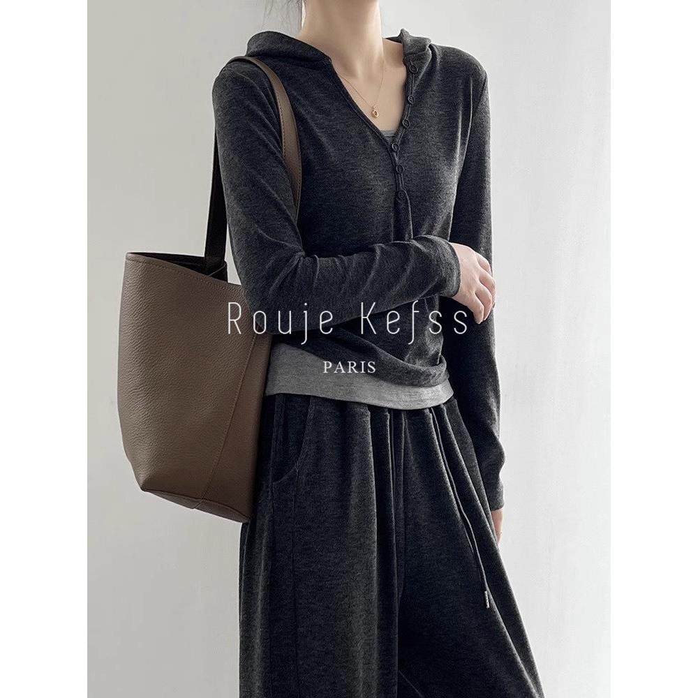 Rouje kefss法式休闲连帽卫衣套装女秋冬卫裤运动三件套搭配一整,女装/女士精品,大码套装,淘宝优惠券,粉丝福利购,淘宝优惠卷
