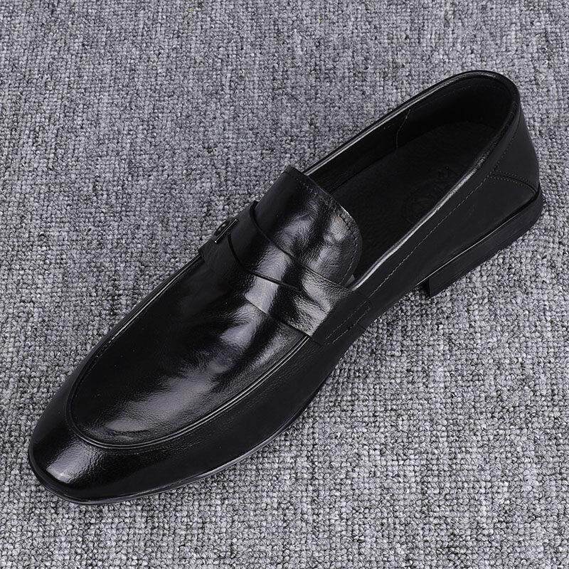 ECTOR HARDEN休闲皮鞋男瘦版百搭商务正装韩版纯皮潮男鞋透气耐磨