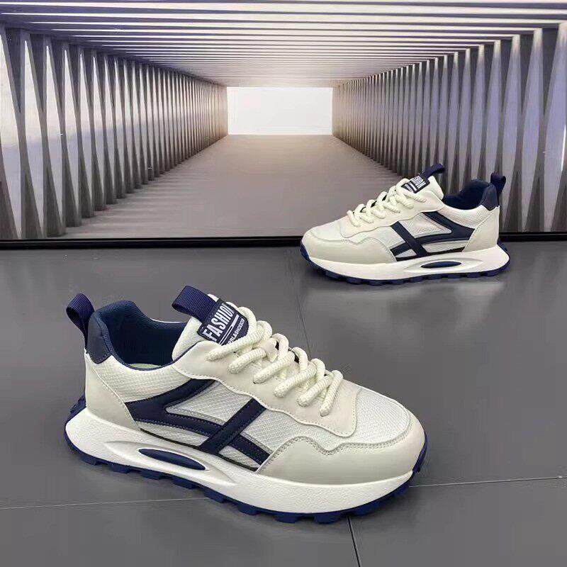 男鞋夏季透气2025新款休闲 小白鞋子潮鞋阿甘跑步运动鞋男士老爹