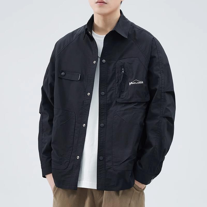 it Afternnaths潮牌痞帅工装夹克男秋冬加厚休闲宽松翻领衬衫外套