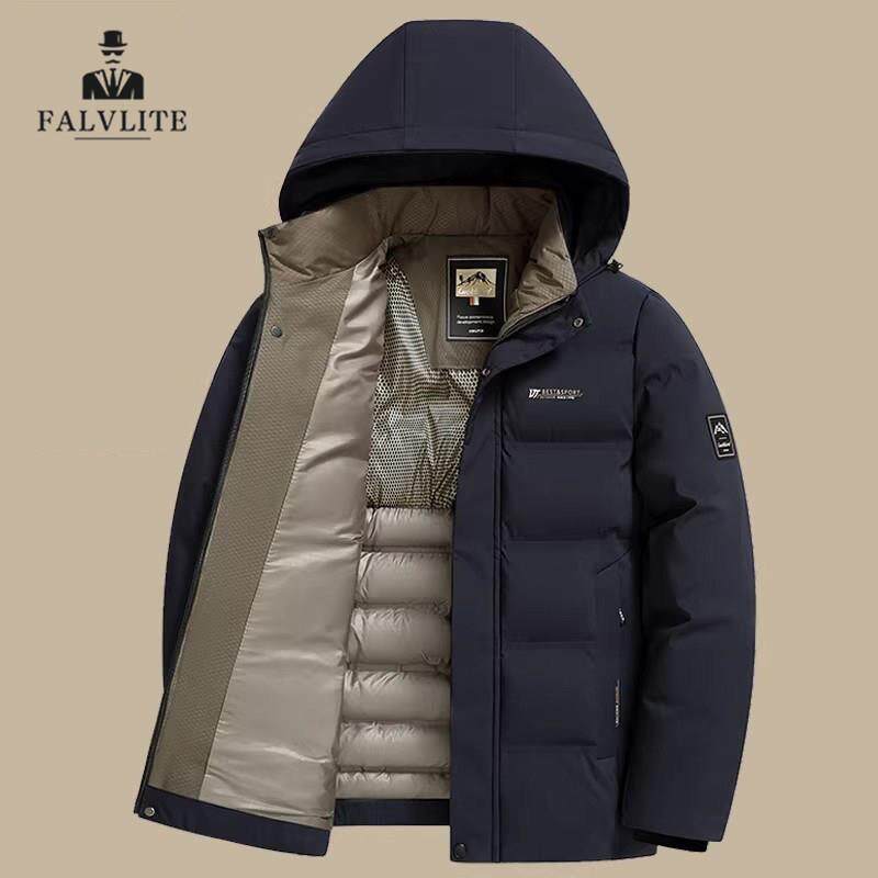 FALVLITE加厚保暖棉袄休闲爸爸装外套中老年棉服2025新款冬季袄子