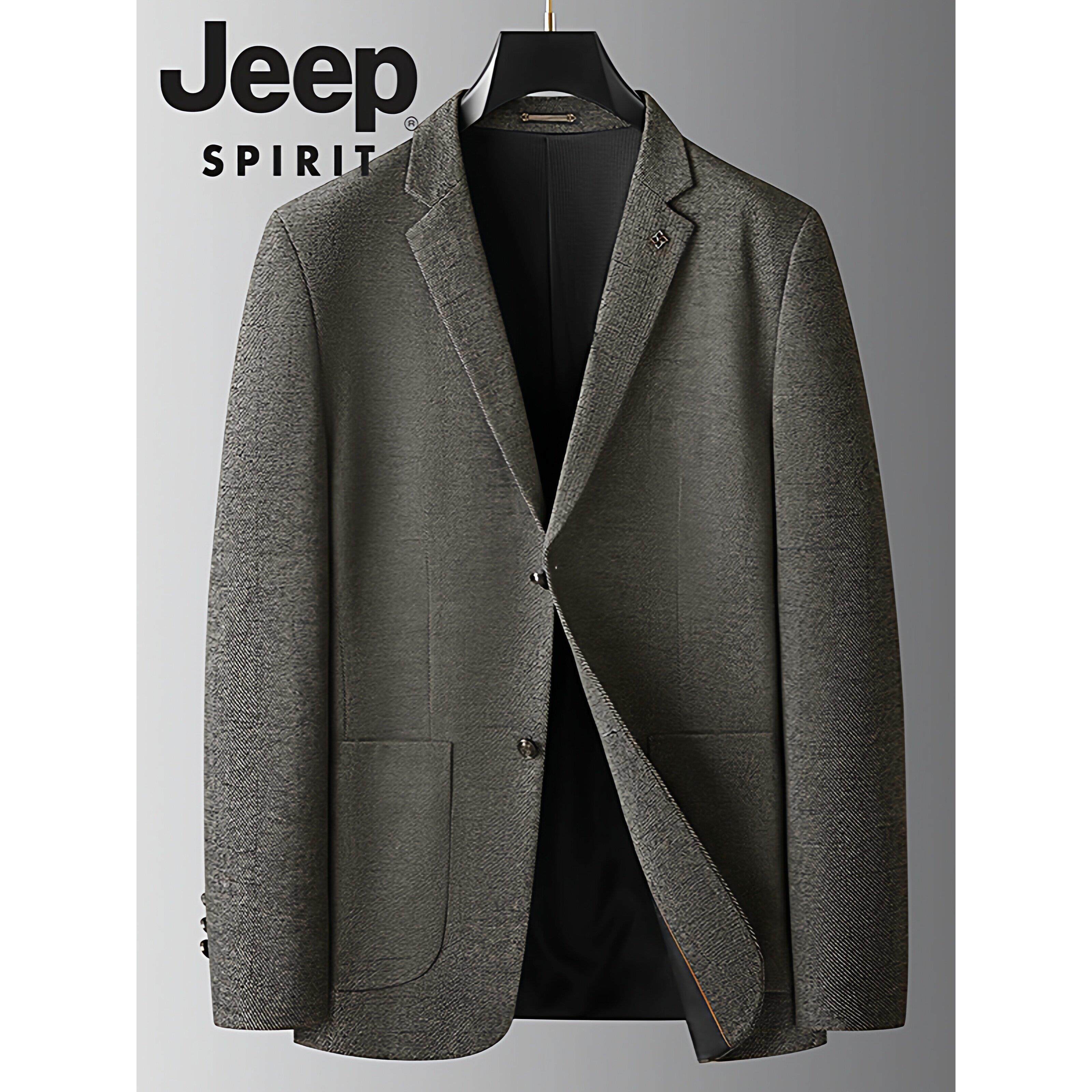 JEEP SPIRIT高档西装外套男士春秋季新款商务休闲大码西服外套男