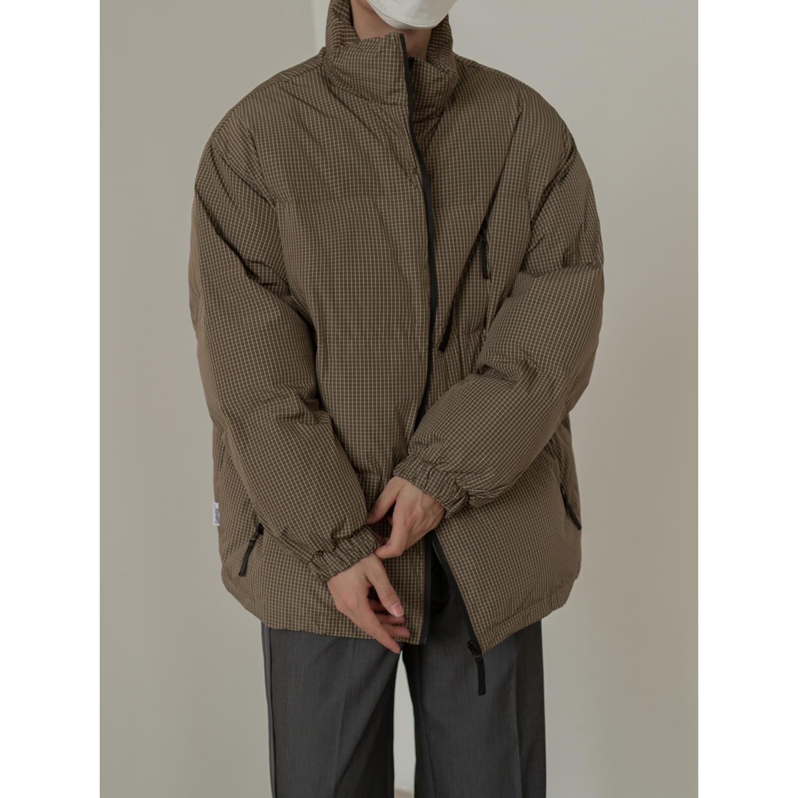 【美式覆古】Ander Jurnal冬季格子棉服男简约风气质高级加厚棉衣