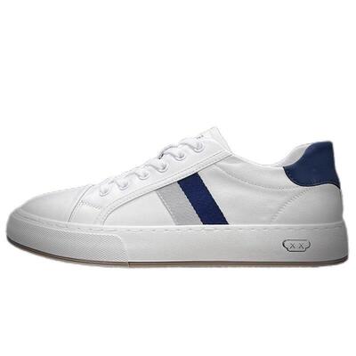 RUONDMAM真皮小白鞋新款头层牛皮潮流软底男士运动男鞋休闲板鞋子