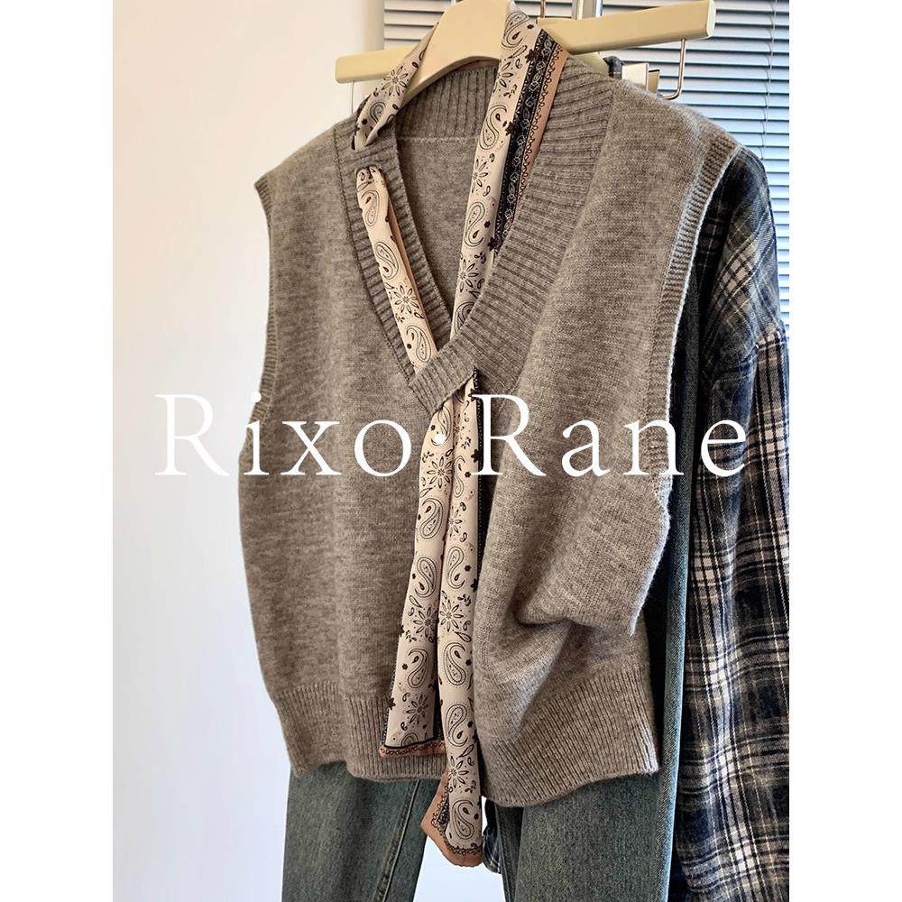 法国Rixo Rane ⭐设计感丝巾配饰马甲女2025POLO领衬衫叠穿两件套,女装/女士精品,大码内搭,淘宝优惠券,粉丝福利购,淘宝优惠卷