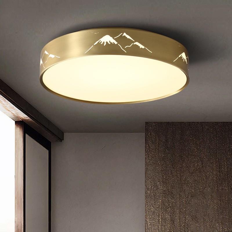 全铜新中式卧室吸顶灯中国风门厅入户玄关设计师阳台吸顶灯