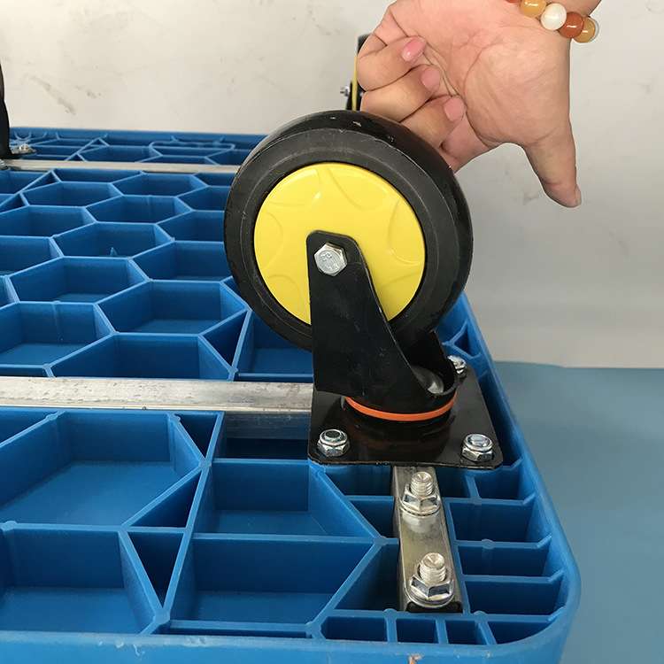加厚平板手推车 拉货折叠车四轮搬运平板车 仓库工具车小推车