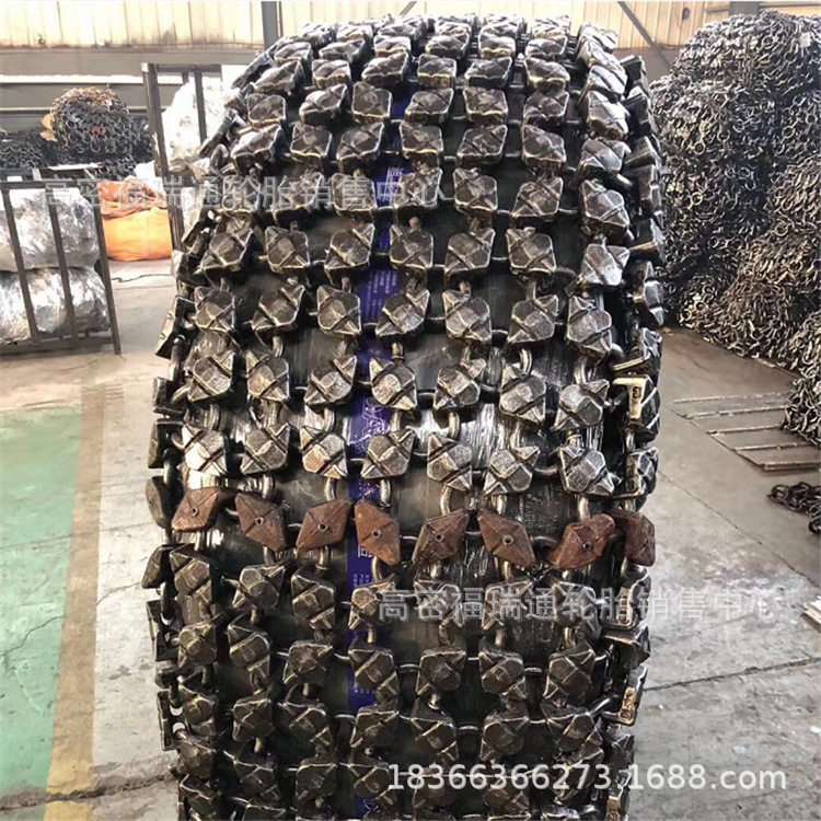 23.5-25轮胎锻造加密保护链 50铲车装载机轮胎防护链防滑链 现货