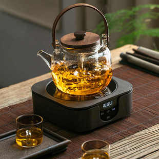 NZ玻璃蒸茶壶电陶炉煮茶器家用日式 烧水壶全自动煮茶炉小清新套装